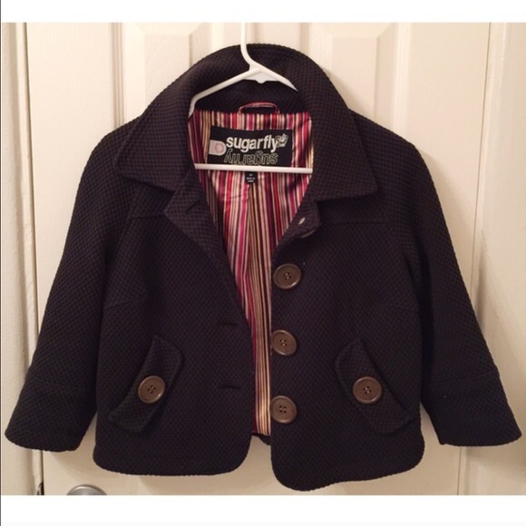 HP 🎉 Girl’s Sugarfly Cropped Pea Coat - Picture 3 of 3