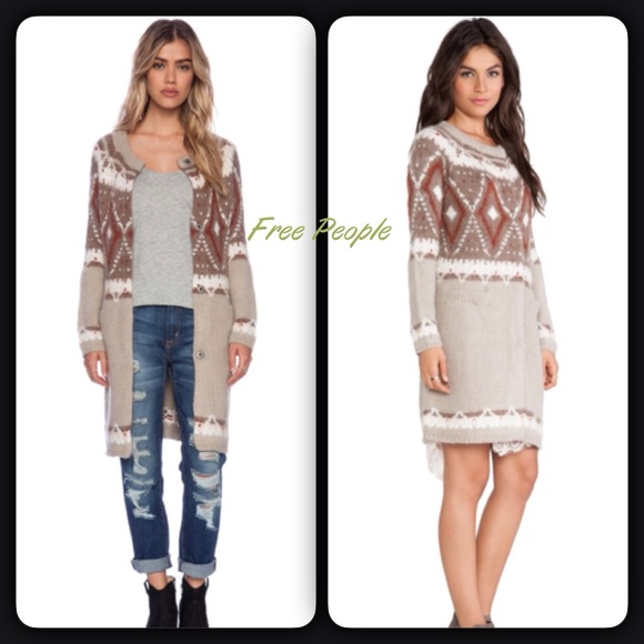 SOLD IN A BUNDLE!!! FREE PEOPLE FAIRISLE CARDIGAN - Picture 2 of 4