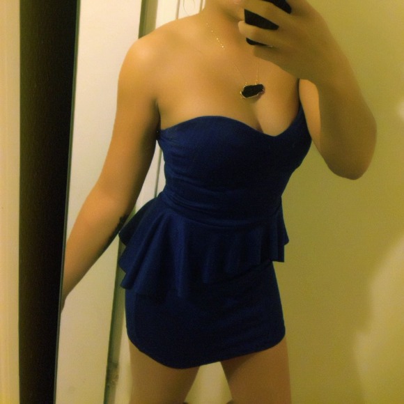 ** MOVING SALE ** Blue Peplum Dress