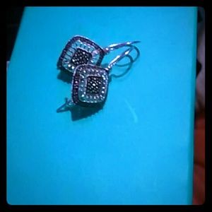 Sterling silver with marquesite earrings