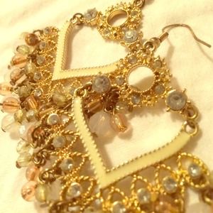 Drop heart shape earrings