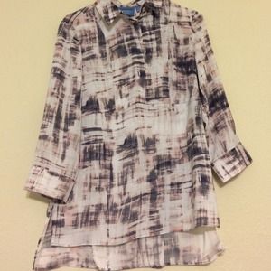 Patterned Vera Want  quarter button up