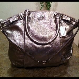 Authentic Coach Madison metallic leather Lindsey