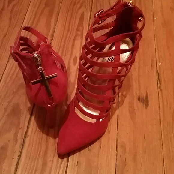 SOLD-Spicy red stilettos from Charlotte Russe