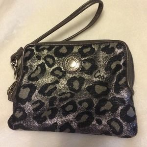 Coach ocelot small wristlet