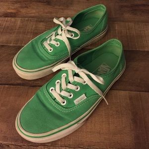 Green authentic Vans