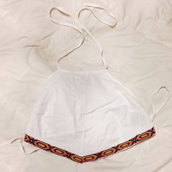 UO embroidered halter top.