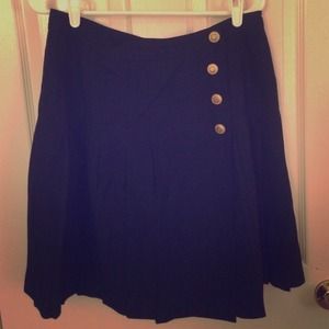 Vintage Black Skirt with gold Buttons