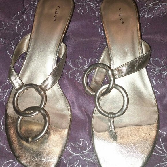 Gold kitten heels