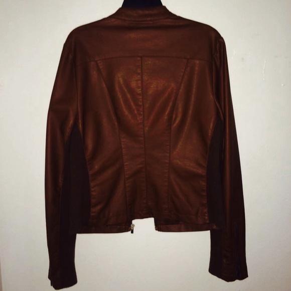 Brown leather jacket - Picture 3 of 3