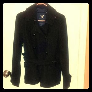 American Eagle Charcoal Pea Coat