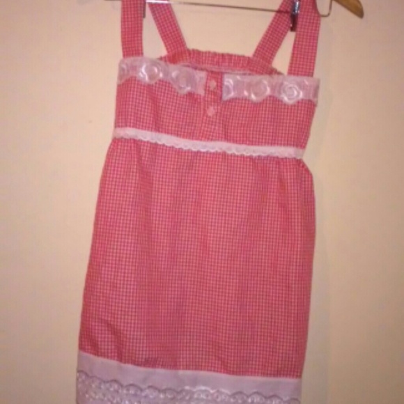 Red and white tank top