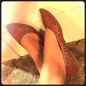Cognac Express Meshy Flats