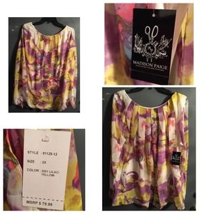 Madison Paige 2x loose fitting blouse.