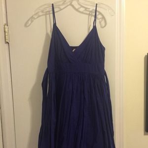 Anthropology deep blue sundress