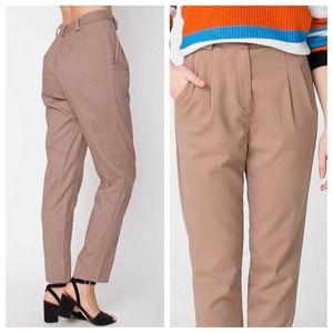 American Apparel High Waist Pleated Twill Pant