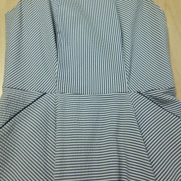 Blue and White Striped Dress - Picture 2 of 2