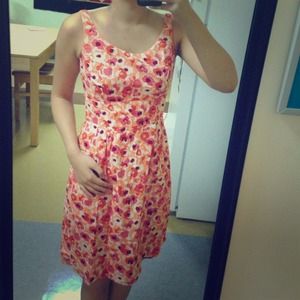 Coral Floral Dress