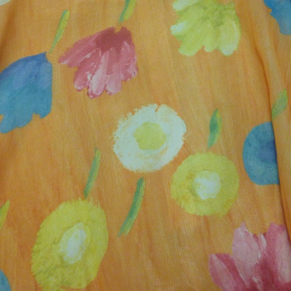 Orange Floral Dress - Picture 2 of 4