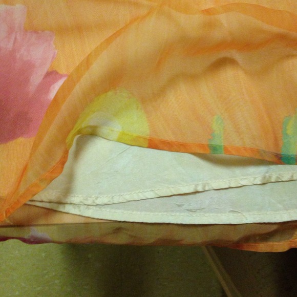 Orange Floral Dress - Picture 3 of 4