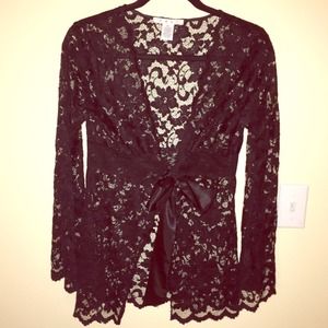 CABI Bell Sleeve Laci Cardigan with Bow 🎀