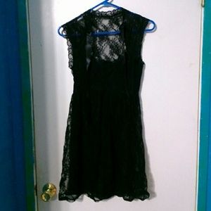 Lip Service size Medium black lace tie dress