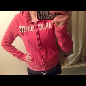 Pink A&F zip up.
