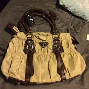 Tan prada bag a good deal