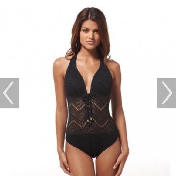 Bleu Rod Beattie Peep Show Black Swimsuit