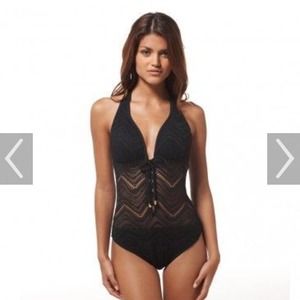 Bleu Rod Beattie Peep Show Black Swimsuit