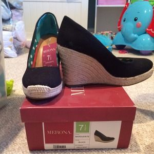 Merona black espadrilles