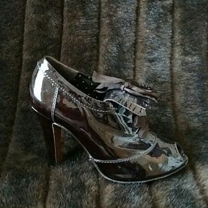 Moschino Patent Peep Toe Pump Moschino Patent Peep Toe Pump