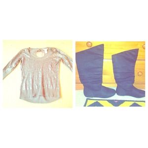 Boots and shirt BUNDLE!!💕💕