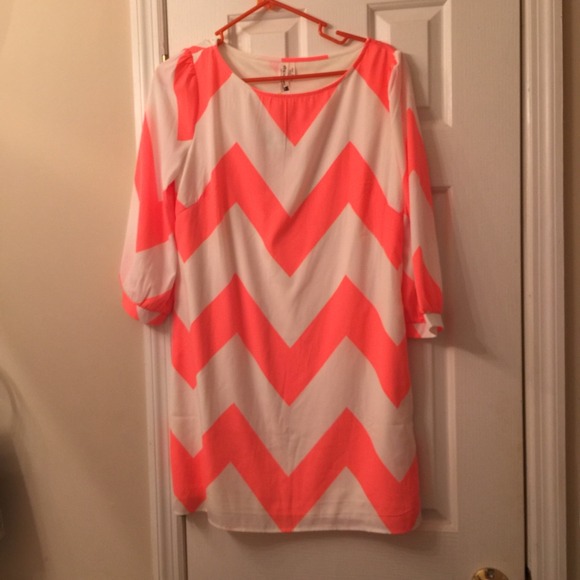 NWT Pink Owl Size L Chevron Tunic dress