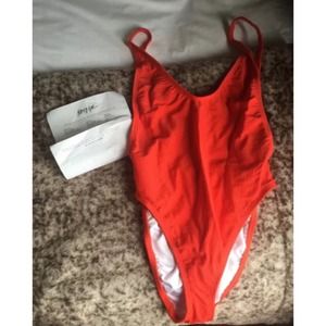 Nasty Gal Ribbed One Piece XS