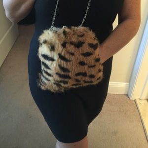 Leopard Fur Muff / Handbag