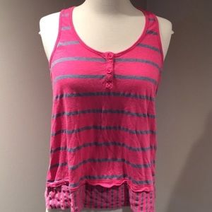Splendid Pink Striped Tank Top