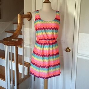 Colorful chevron dress