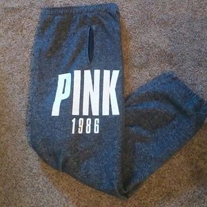 Victoria's secret pink speckled grey campus pant