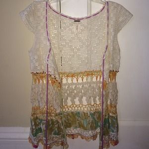 Lace Free People cardigan