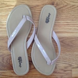 Nude thong flip flop