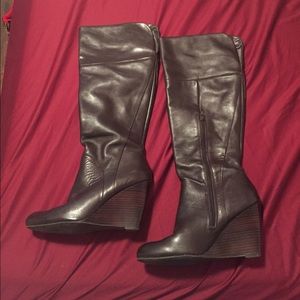 Nine West Chocolate Brown Leather Boots