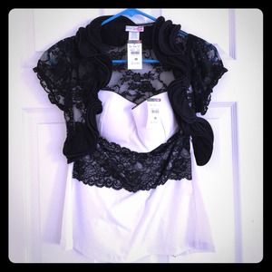 💥REDUCED BUNDLE💥Corset top with black lace cover