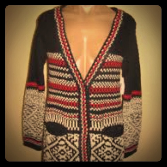 Free People Sweaters - Over 70% off!! Navy/red  Free People cardigan
