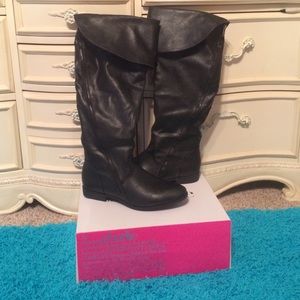 Charming Charlie knee high black boots