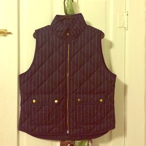 JCrew pinstripe excursion vest