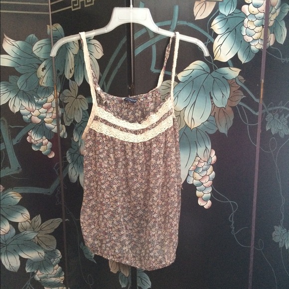 American Eagle sheer floral top