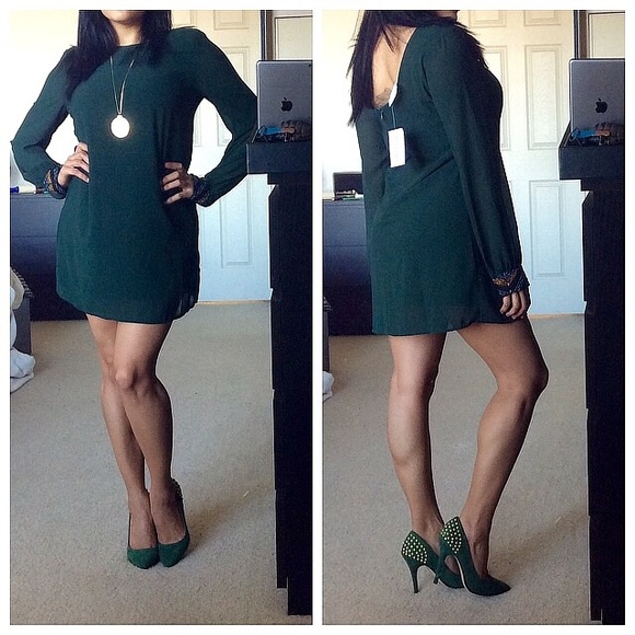 SOLD/BUNDLED♥️Chiffon beaded shift dress - Picture 2 of 4