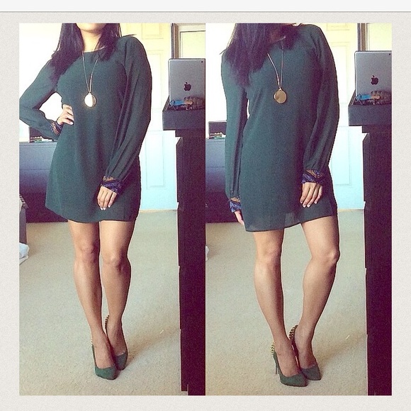 SOLD/BUNDLED♥️Chiffon beaded shift dress - Picture 4 of 4