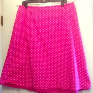 Pink Polk dot skirt